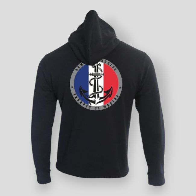 Felpa Truppe di Marina Francia Nera - Summit Outdoor Lifestyle