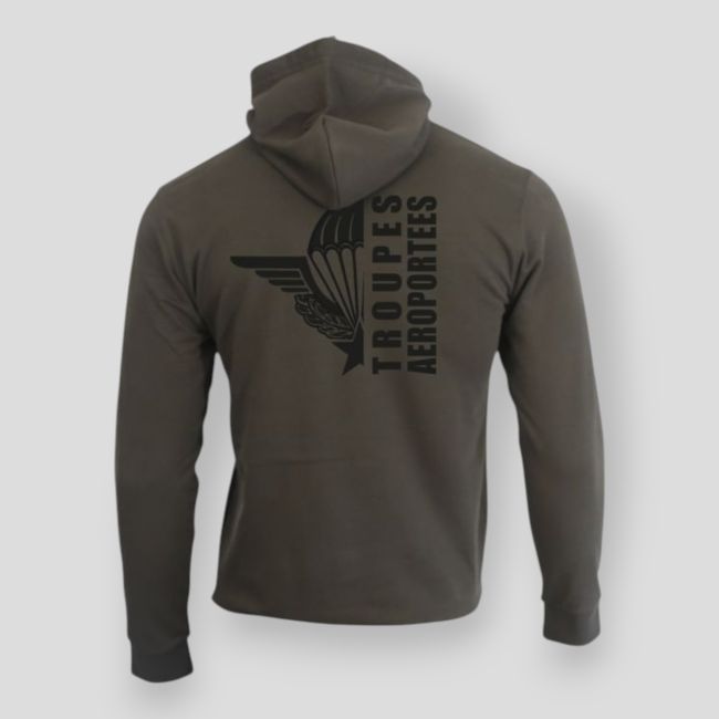Sweat-shirt Troupes Aéroportées design Kaki - Summit Lifestyle