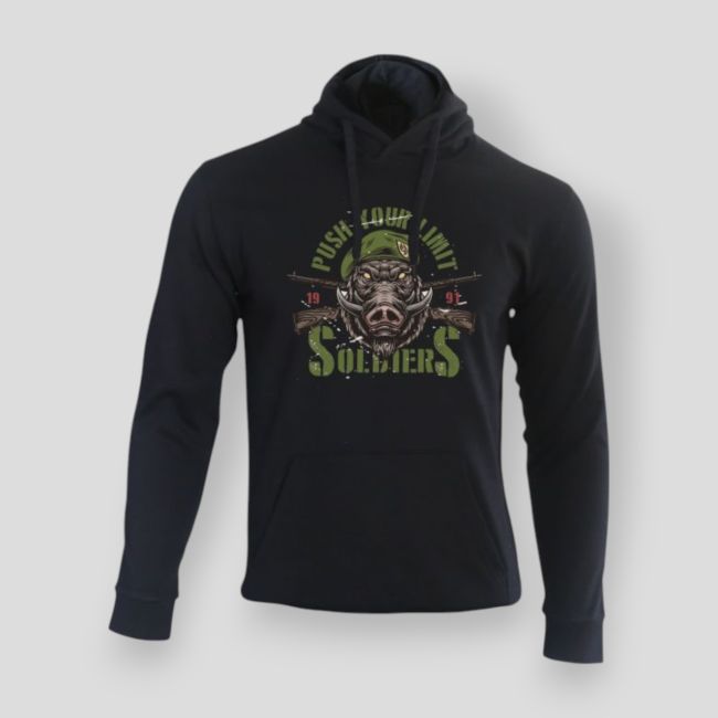 Felpa Push your limit Soldiers Nero - Summit Outdoor Lifestyle