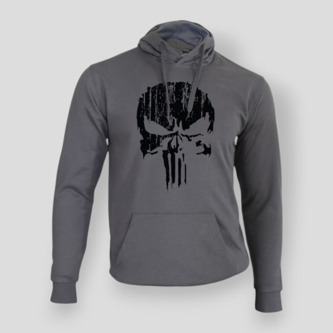 Sudadera Punisher Negro Gris - Summit Outdoor Lifestyle