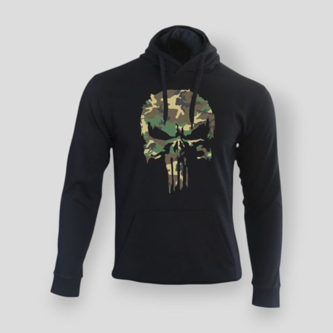 Camisola Punisher Camo Preta - Summit Outdoor Lifestyle