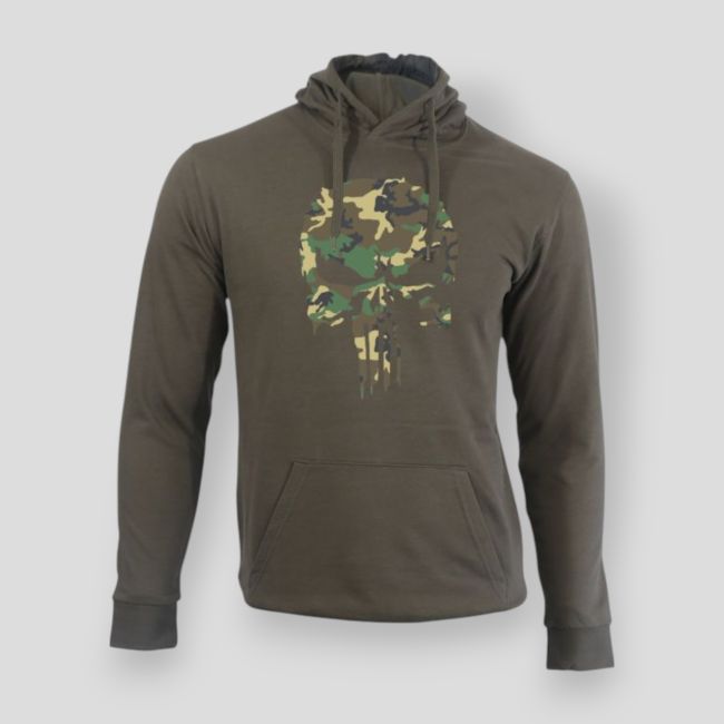 Sweatshirt Punisher Camo Kaki - Summit Lifestyle