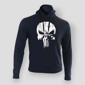 Punisher White Navy Sweatshirt - Summit Outdoor Lifestyle