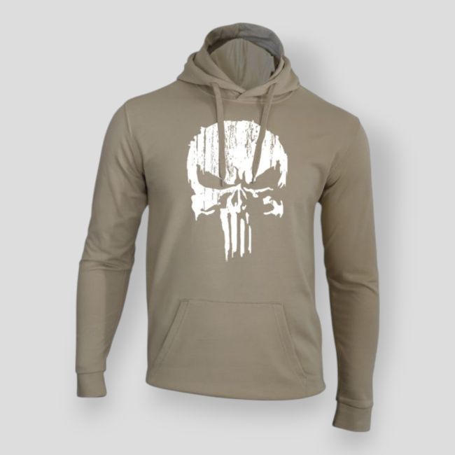 Punisher White Light Sand Sweatshirt - Summit Outdoor Lifestyle
