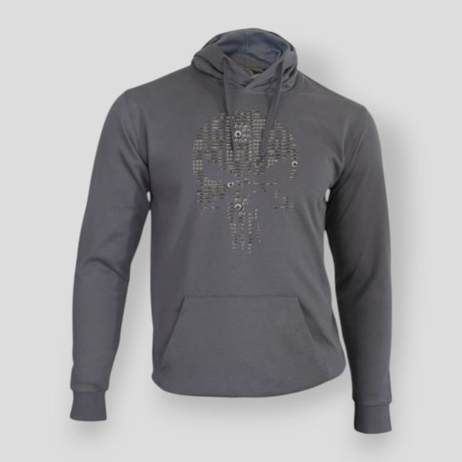 Felpa Punisher Proiettili Grigia - Summit Outdoor Lifestyle