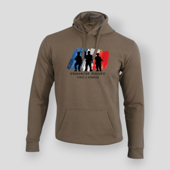Sweat-shirt French Army F&H Moka - Summit Outdoor Lifestyle