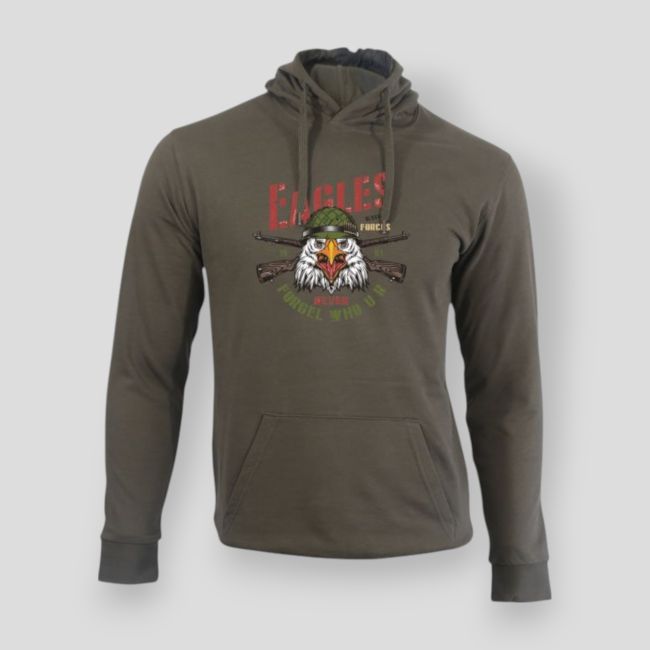 Sweatshirt Eagle never forget Khaki - Summit Outdoor Lifestyle