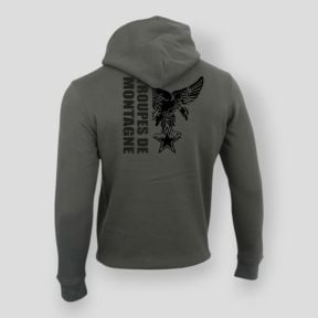 Sweat-shirt 350g Troupes de montagne Design Organic Kakhi - Summit Outdoor Lifestyle