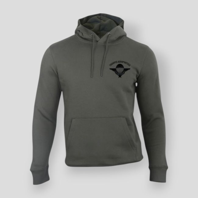 Sweat-shirt 350g Troupes aéroportées Organic Kakhi - Summit Outdoor Lifestyle