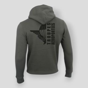Sweat-shirt 350g Troupes aéroportées Design Organic Kakhi - Summit Outdoor Lifestyle