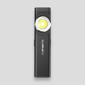 Lampe rechargeable à double source de lumière E5 (600 lumens) - Noir - Klarus