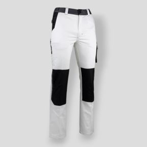 Pantalón de trabajo multibolsillos stretch Vaisseau - Blanco/Gris Carbón - LMA