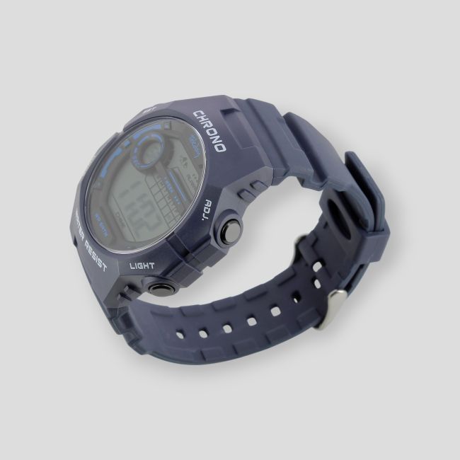 Digitaluhr mit Kunststoffarmband - Dunkelblau - Tekday