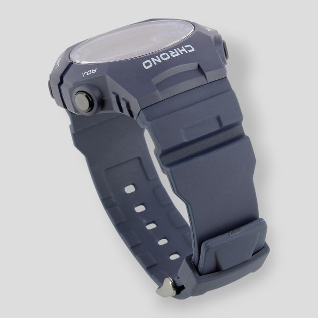 Digitaluhr mit Kunststoffarmband - Dunkelblau - Tekday