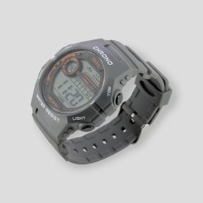 Reloj digital con correa de plástico - Gris Medio - Tekday