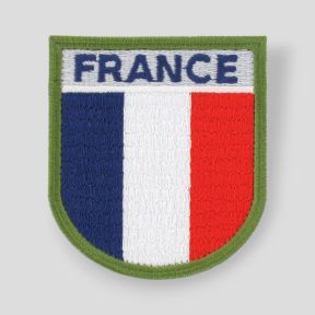 Parche de brazo bordado con velcro Francia - Alta visibilidad