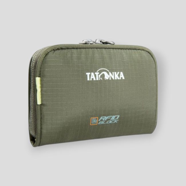 Carteira com bloqueador RFID 19x9x2cm verde azeitona - Tatonka