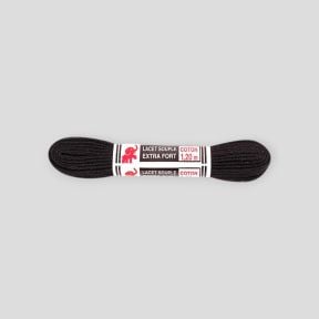 Black flat cotton laces 120cm - Ares