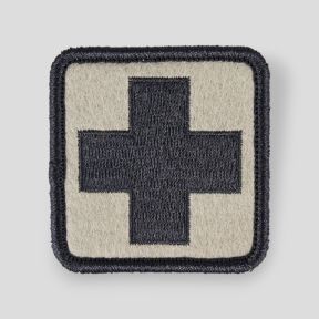 BESTICKTER PATCH DUNKLES KREUZ BV - Ares
