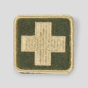 BESTICKTER PATCH GRÜNES KREUZ HV - Ares