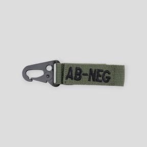 Sleutelhanger karabijnhaak bloedgroep AB+ olijfgroen - Ares