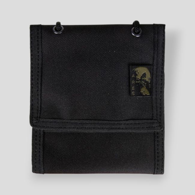 Cartera de 3 pliegues con cordón Negro - Ares