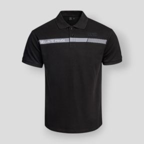 Polo avec bande grise Sécurité Privée Sécu-One - Noir - A10 Equipment