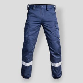 Pantaloni con banda HV e fondo elasticizzato V2 Sécu-One - Blu Navy - A10 Equipment