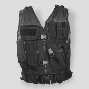 USMC Taktische Weste Schwarz - Miltec