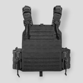 Lasercut snelkoppeling plate carrier vest - Zwart - Tasmanian Tiger