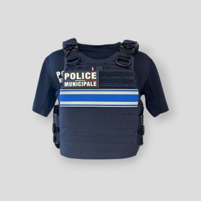 Funda para chaleco antibalas Quick Release Premium Police Municipale Unisex - Azul Marino - Le Protecteur