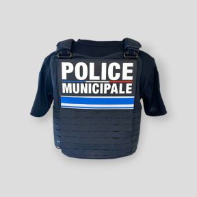 Funda para chaleco antibalas Quick Release Premium Police Municipale Unisex - Azul Marino - Le Protecteur