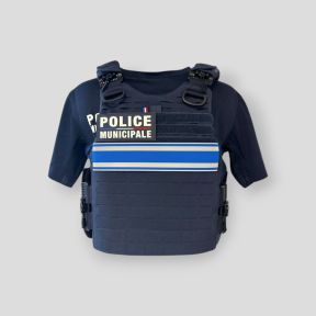 Chaleco antibalas Quick Release Premium NIJ 0101.06/NIJ 0115.00 L2E2 Police Municipale - Azul Marino - Le Protecteur