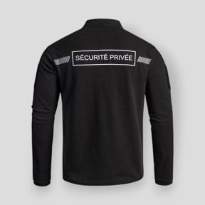 Polo de manga larga Seguridad Privada Sécu-One - Negro - A10 Equipment