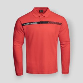 Polo de manga comprida Segurança contra Incêndios Sécu-One - Vermelho - A10 Equipment