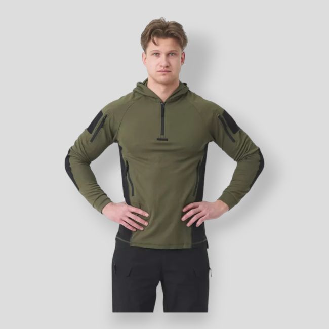 bluza range - topcool - oliwkowo-zielona/czarna - helikon