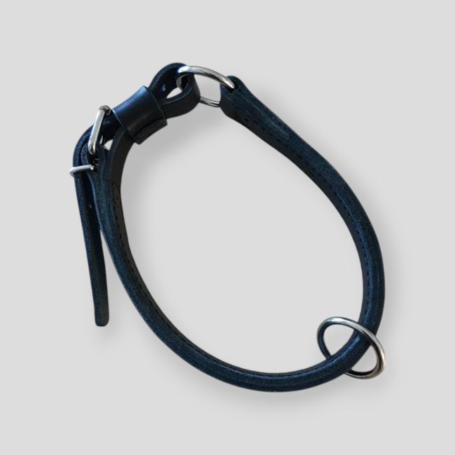Leren Wurgketting met Grote Ring - Scorpion