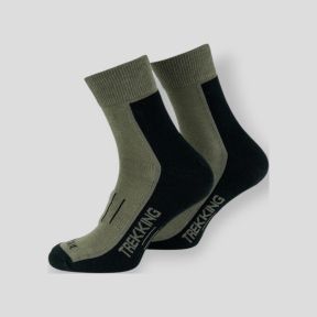 Chaussettes de trekking Coolmax - Vert Olive/Noir - 101 Inc