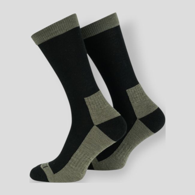 Chaussettes tactiques en laine - Vert Olive/Noir - 101 Inc