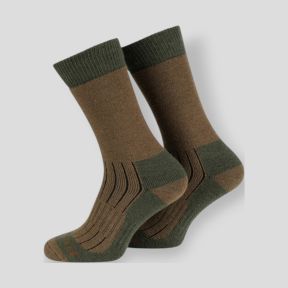 Outdoor-Socken aus Merinowolle - Olivgrün/Braun - 101 Inc