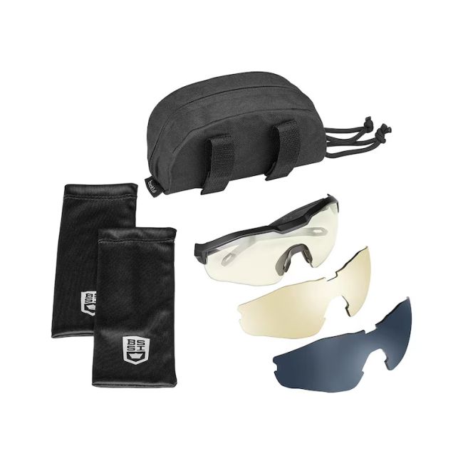 Lunettes balistiques MY6 Eyeshield (kit 3 écrans Incolore/Cuivre/Fumé) - Noir - Bollé Safety