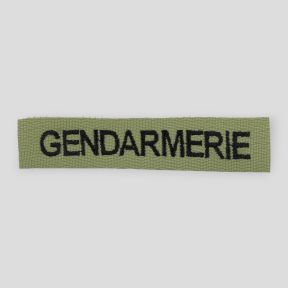 Geborduurd naamband Gendarmerie op velcro - Olijfgroen - DMB Products
