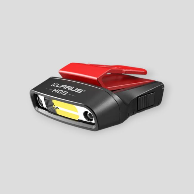Lampe frontale rechargeable HC3 (100 lumens) - Noir/Rouge - Klarus