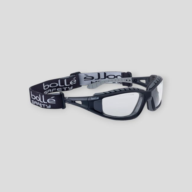 Okulary ochronne hybrydowe Tracker (soczewka bezbarwna) - Czarne - Bollé Safety