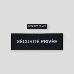 Flaps SECURITE PRIVEE Zwart HV (borst en rug) 3x12cm+10x30cm - GK