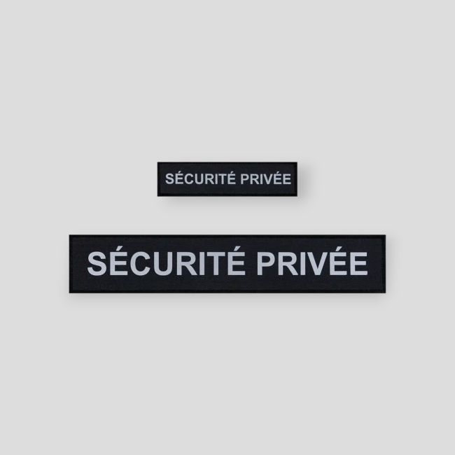 Set di 2 flap HV SICUREZZA PRIVATA 3x12cm (petto) e 5x27cm (schiena) - GK