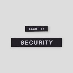 Flaps SECURITY zwart HV (borst en rug) 3x12cm + 5x27cm - GK