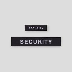 Flaps SECURITY zwart HV (borst en rug) 3x12cm + 5x27cm - GK