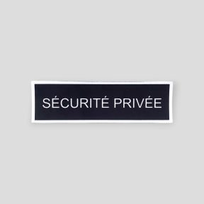 Reflexstreifen Identifikationsband Sicherheitsdienst schwarzer Hintergrund 10x3 cm - Patrol Equipement