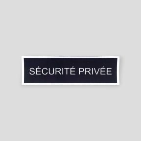 Bandeau d'identification sécurité privée rétro-réfléchissant fond noir 10x3 cm - Patrol Equipement